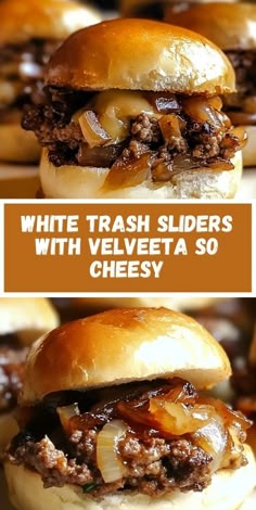 Looking for the ultimate comfort food? Try this White Trash Sliders recipe featuring Velveeta. Perfect for game days, parties, or quick dinners, these sliders are easy to make and irresistibly cheesy. Discover why this recipe is a family favorite today. Best Yummy Recipes, Trash Sliders, Easy Football Sunday Food, Easy Sandwich Recipes Dinner, Easy Super Bowl Dinner, Recipe With Velveeta, Quick Sliders Recipes, Sunday Funday Food Ideas, Cookout Party Food