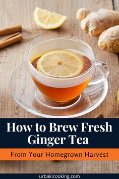 how to brew fresh ginger tea from your homegrown harvest and use it as a drink