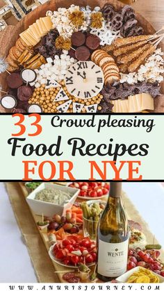 three pictures with the words 3 crowd pleasing food recipes for nye