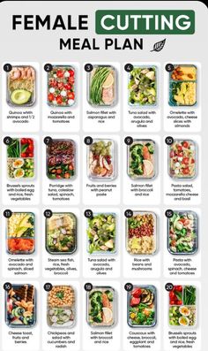 the ultimate guide to female cutting meal plan with pictures and instructions on how to cut it