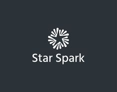 the star spark logo on a black background