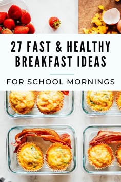 breakfast ideas for school mornings with text overlay