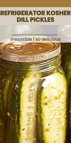 Refrigerator Kosher Dill Pickles