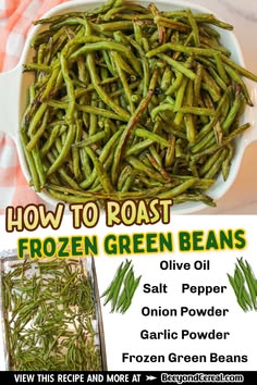 how to roast frozen green beans