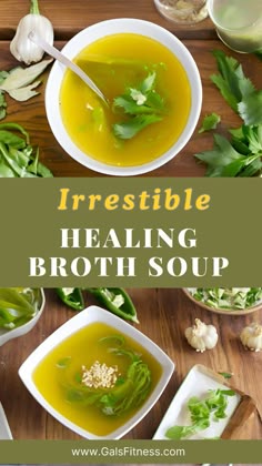 Whip up this Super Tasty 20 Min Healing Broth Soup, made with ginger, turmeric, garlic, and lemon. It’s oil-free, one-pot, and low-calorie—perfect for supporting your immune system and soothing colds. Packed with health-boosting herbs and spices for a warm, nourishing meal. #HealingSoup #ImmuneBoostingSoup #SoupForColds #GutHealthRecipes #QuickMeals #HealthyEating #ComfortSoup #healingsoup #immuneboostingsoup #soupforcolds #guthealthrecipes #soupforsickness #nutrition #healthyrecipes #vegetablesoup "Visit Site For Full Recipe" Healing Broth Recipes, Soup Recipes Clear Broth, Clear Broth Soup Recipes Healthy, Healing Broth Soup Recipes, How To Make Healing Broth, Clear Broths, Feel Better Soup Vegetarian, Clear Broth Soup Recipes, Broth Soup Recipes Clear