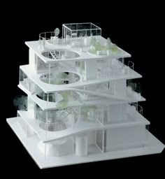 a model of a building with multiple levels
