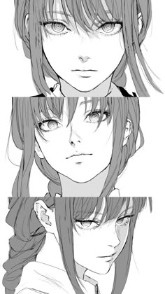 two anime faces with different hair styles