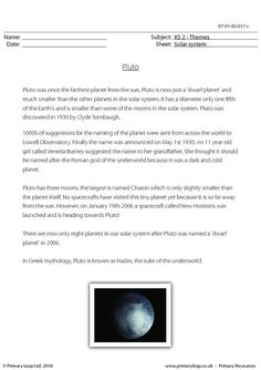 an image of the moon in space with captioning text on it, which reads pluto