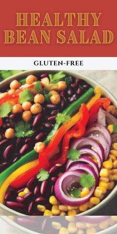 the cover of healthy bean salad