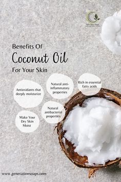 This nourishing oil is rich in essential fatty acids, vitamins, and antioxidants that deeply moisturize and protect, leaving your skin soft, smooth, and hydrated.#naturalskincare #herbalbeauty #botanicalblends #naturaloils #nourishedskin #healthyglow #pureingredients #skincareroutine #organicbeauty #plantbasedskincare #cleanbeauty #naturalskincareproducts #herbalremedies #naturesgifts #skincareessentials #botanicalskincare #naturalskincarelover #nourishyourskin #coconutskinbenefits Coconut Oil In Soap, Coconut Oil Branding Ideas, Coconut Oil For Dry Skin, Fractionated Coconut Oil Uses, Coconut Oil Quotes, Benefits Of Coconut Oil For Skin, Coconut Oil Dry Skin, Coconut Oil Skin Benefits, Virgin Coconut Oil Benefits Skin Care