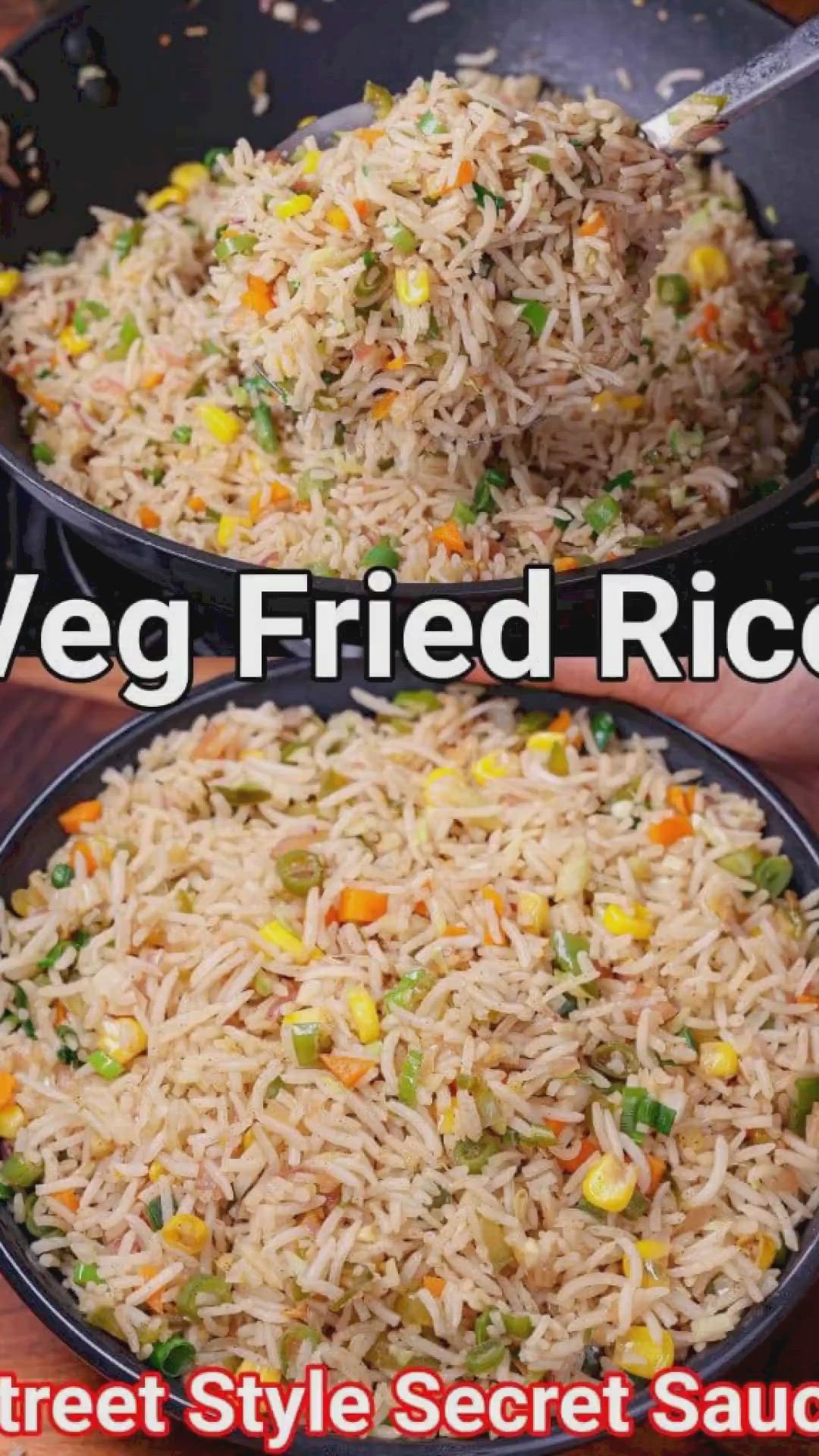 veg fried rice recipe | vegetable fried rice | chinese fried rice with step by step photo and video recipe. indian cuisine has been influenced with many overseas cuisines, which has adapted to the local taste buds. fried rice recipe is one such adapted version from the asian cuisine transformed to a popular street food recipes. it has many variations and this recipe post is dedicated to the simple and easy veg fried recipe.