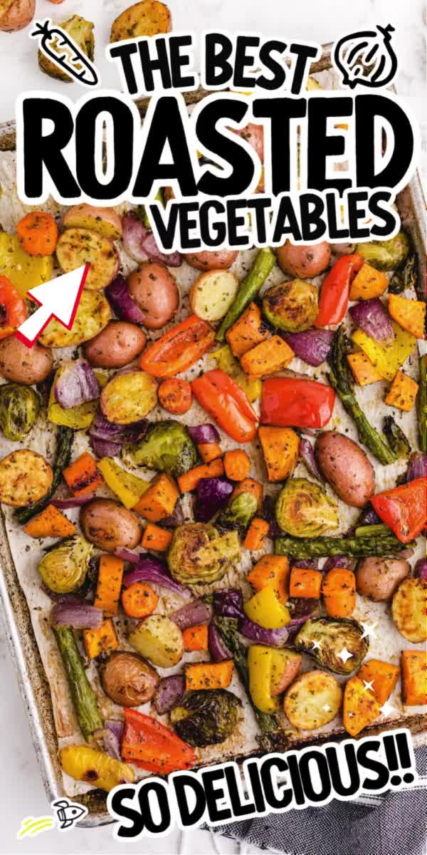 This contains: Best Roasted Vegetables