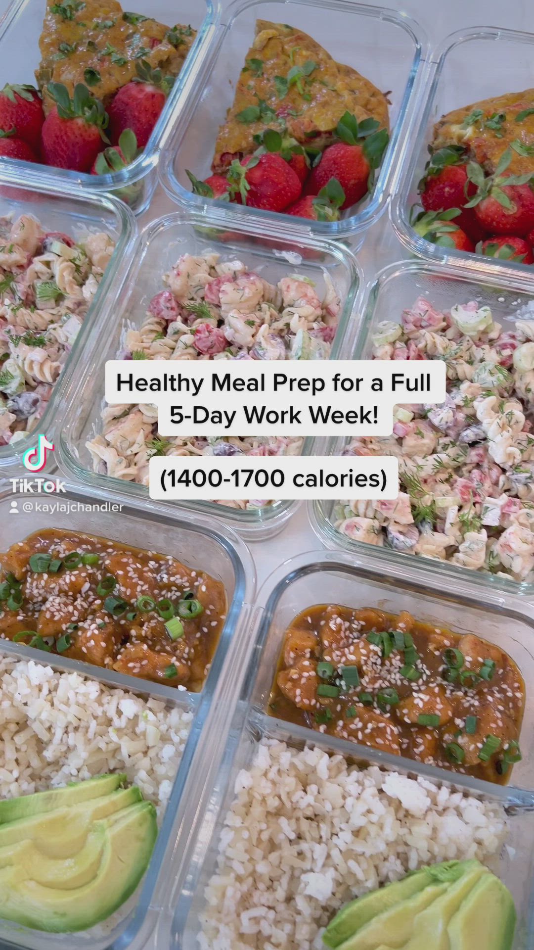 This contains: Healthy meal prep for the week