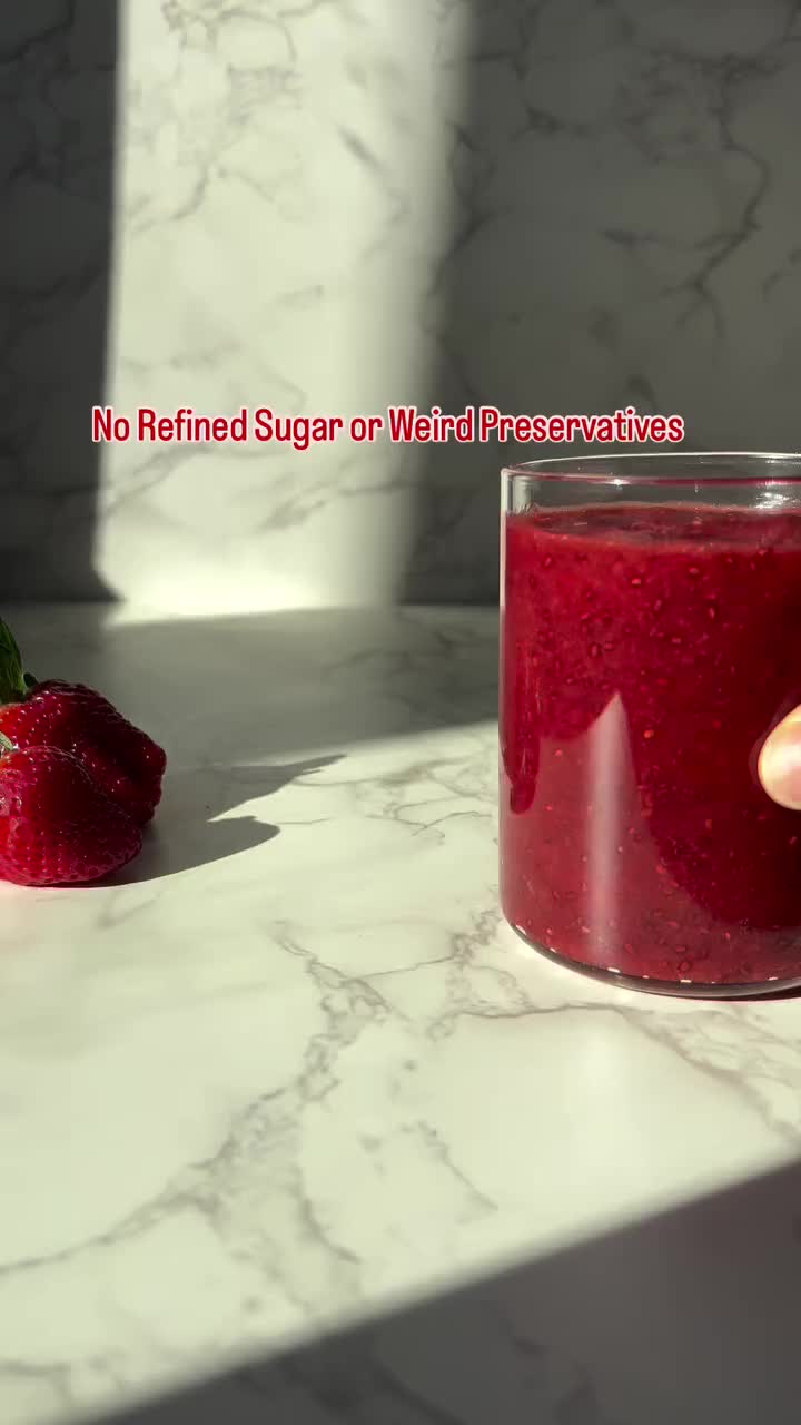 Say hello to the easiest homemade strawberry chia seed jam! 🍓✨ Made with just 4 simple ingredients—fresh strawberries, chia seeds, a touch of sweetness, and a squeeze of lemon—this jam is naturally thickened, free from refined sugar, and packed with flavor. 

It’s perfect for spreading on toast, swirling into yogurt, topping oatmeal, or even sneaking a spoonful straight from the jar (no judgment here!). Once you try this, you’ll never go back to store-bought jam! Who’s making a batch this wee...