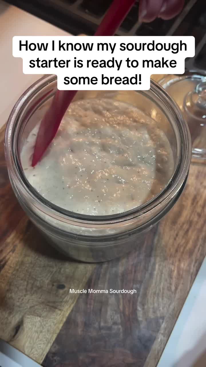 How I know my sourdough starter is ready to make some bread!   This applies to established strong sourdough starters! Newly made sourdough starters can take weeks to months to become established enough for a successful loaf. They take alot of time and patience!￼  If you are having trouble getting your starter going, check out my dehydrated starter, its an etsy bestseller. It is linked in my profile!   #sourdough #sourdoughbread #sourdoughstarter #sourdoughtok #sourdoughclub #sourdoughtipsandt...