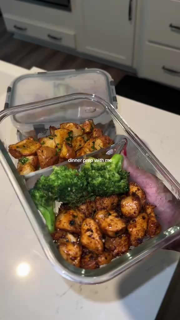 FineDine 24 Piece Glass Storage Containers with Lids - Leak Proof, Dishwasher Safe Glass Food Storage Containers for Meal Prep or Leftovers!! @lexijxhnsonn