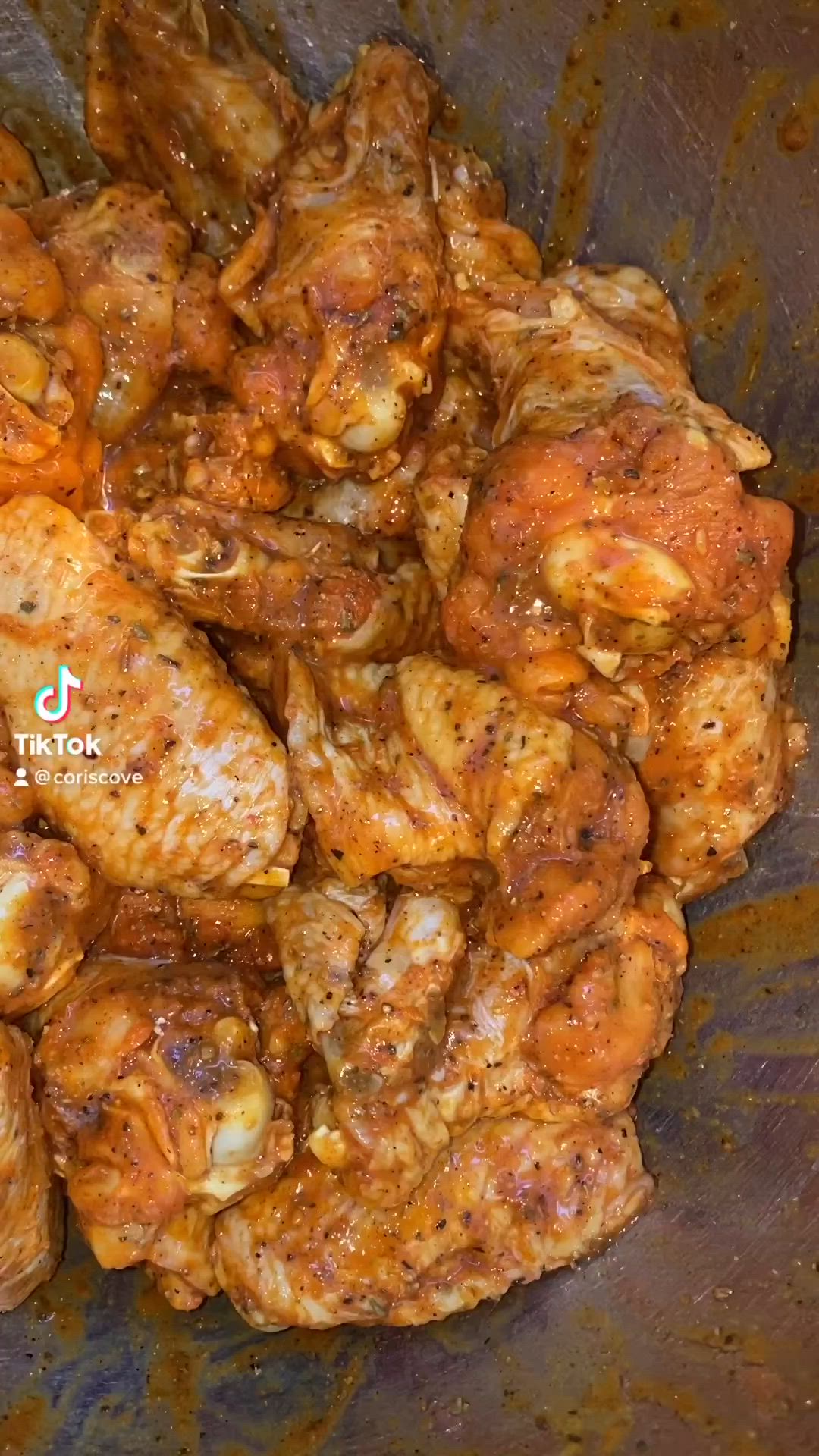 This may contain: some fried food is on a white plate