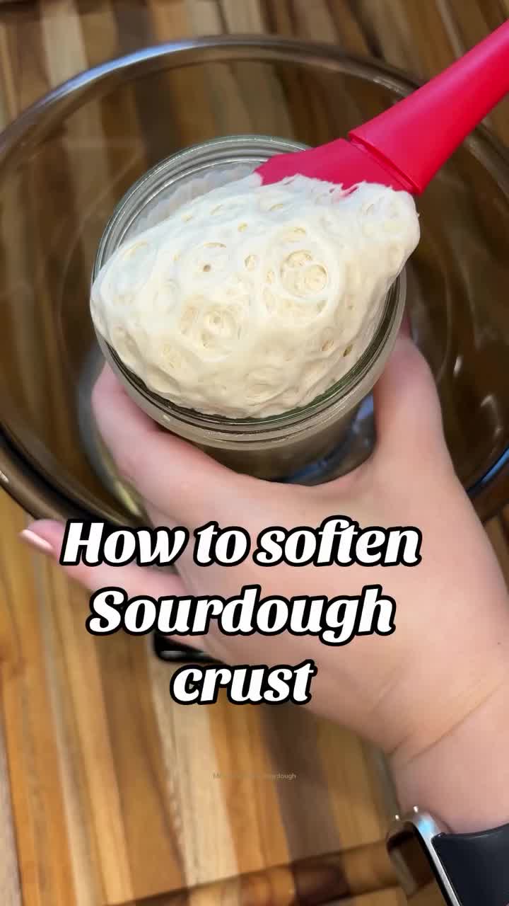 Soft Crust Sourdough Recipe:  Ingredients: 100g active sourdough starter 350g filtered water 25g oil (avocado or olive) 475g @kingarthurbaking unbleached bread flour  25g dark rye flour  10g salt  (Dark rye is optional- if you don’t have rye flour, use 500g bread flour)  Instructions:  1. In a large bowl, mix the starter, water, and oil until you get a milky consistency. 2. Add the flour and salt, and mix until you have a shaggy dough. Cover and let it rest for 1 hour. 3. Perform 4 rounds of ...