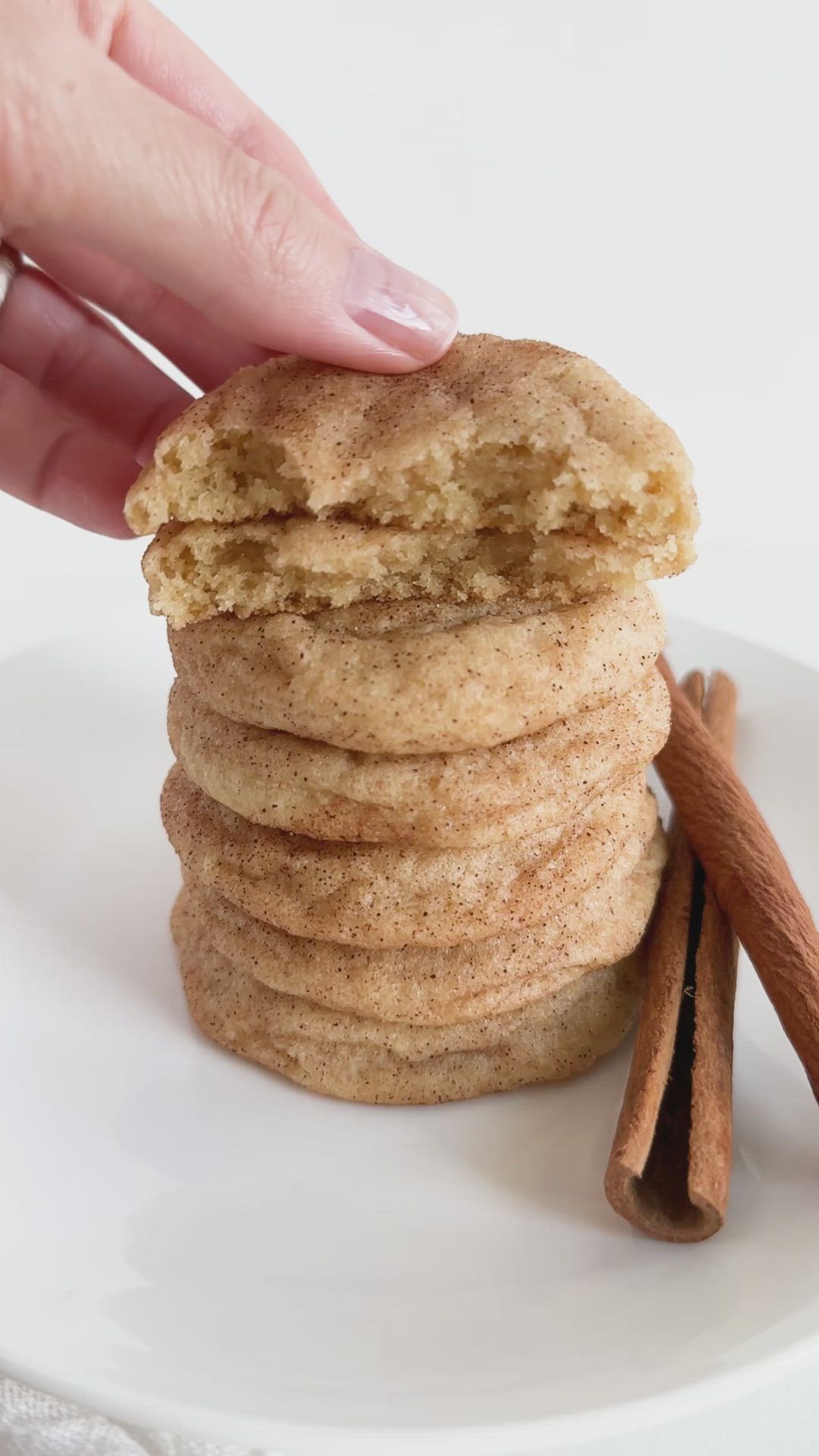 This contains an image of: The Best Snickerdoodle Cookies