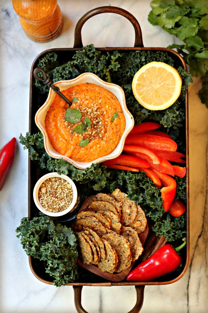 Smoky Red Pepper Hummus Dip