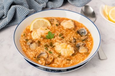 Arroz caldoso de pescado