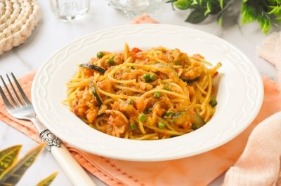 Espaguetis con verduras