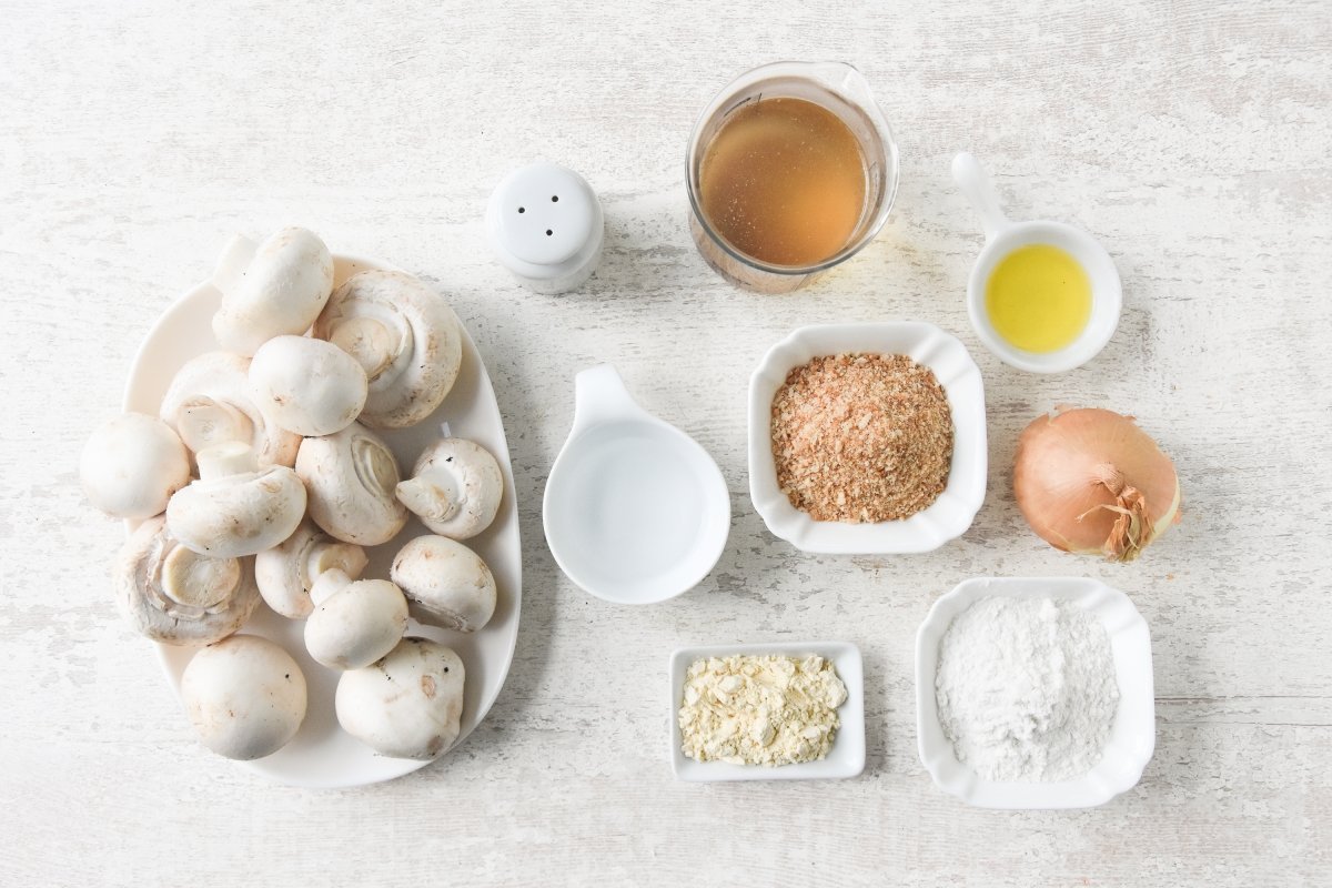Ingredientes para preparar las croquetas veganas