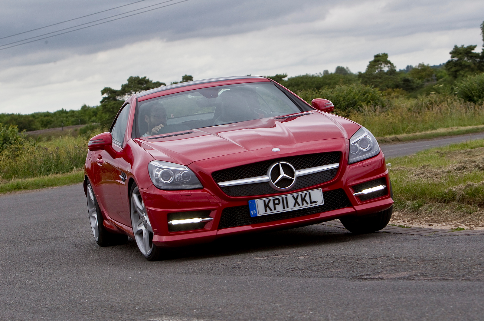 The optional adaptive dampers are a worthwhile investment Mercedes-Benz SLK cornering