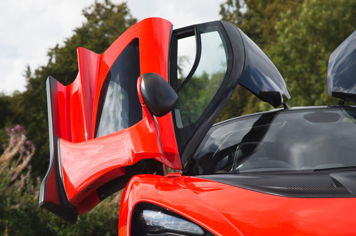 McLaren Senna 2018 road test review - doors open