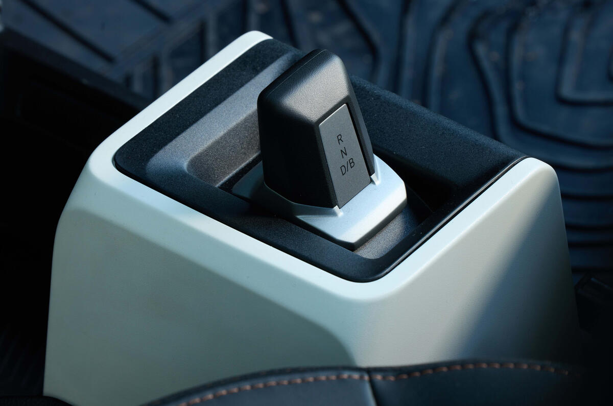 Dacia Spring reivew   steering wheel and digital driver display