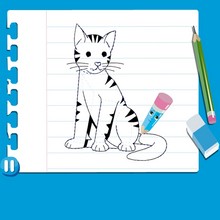 How to draw a CAT video lesson - Drawing for kids - HOW TO DRAW video lessons