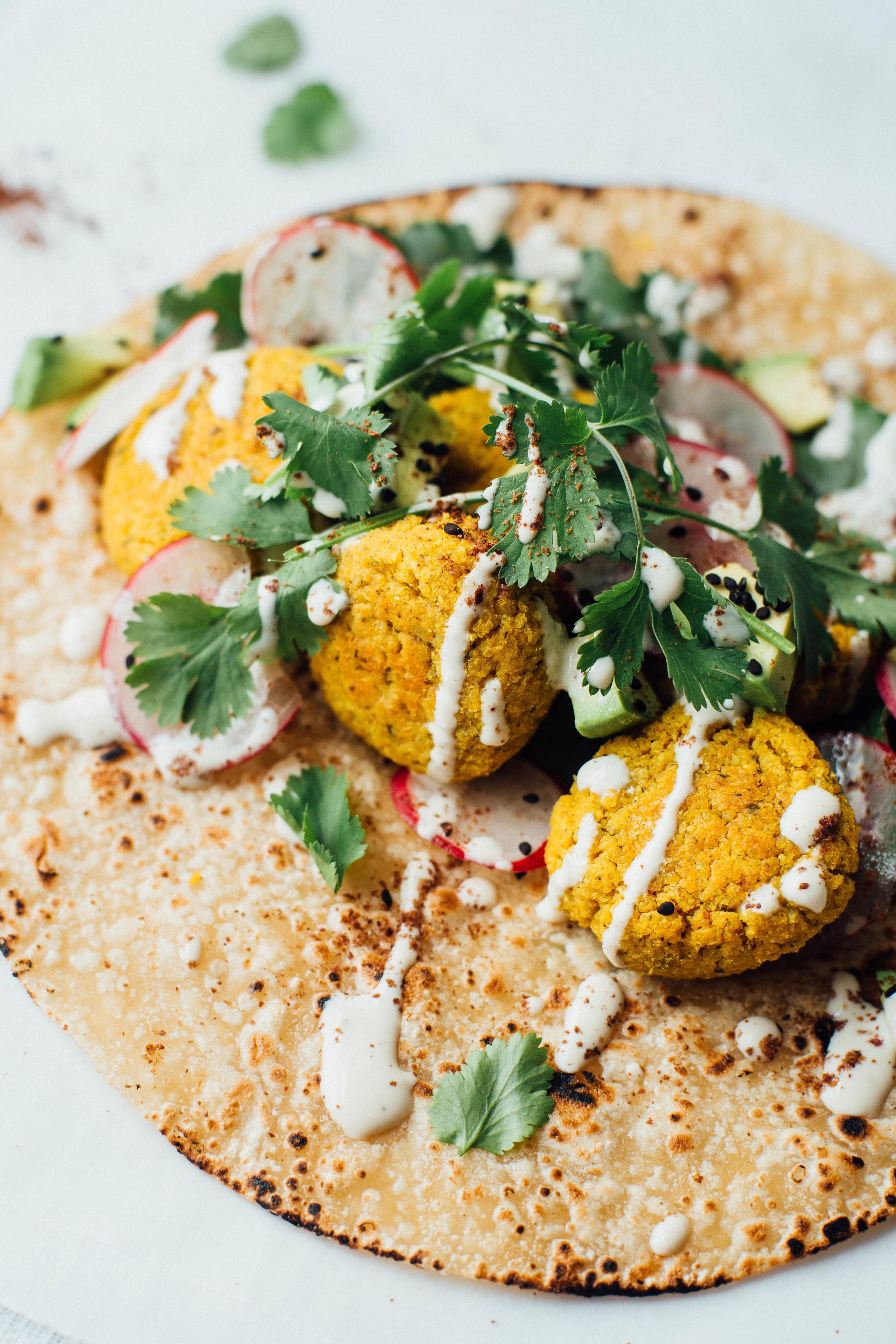 mung bean falafel tacos | dolly and oatmeal