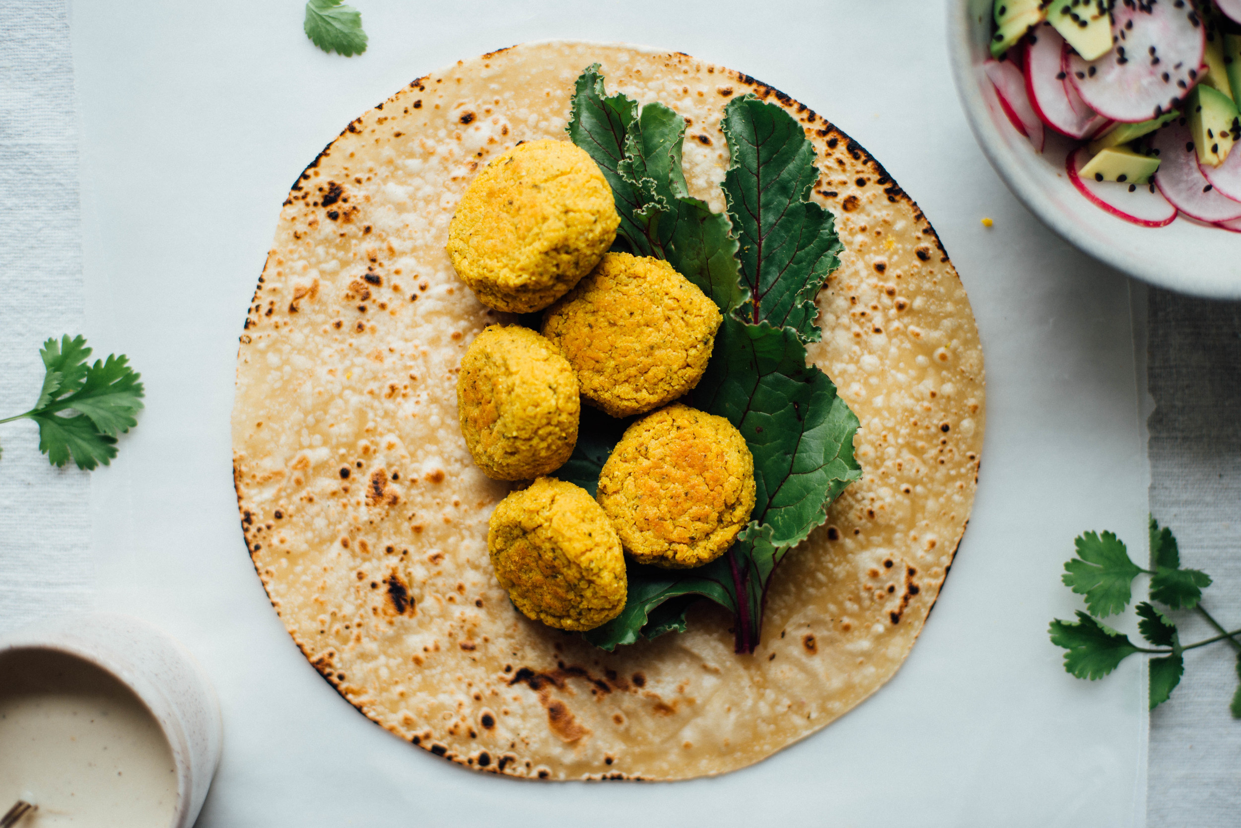 mung bean falafel tacos | dolly and oatmeal