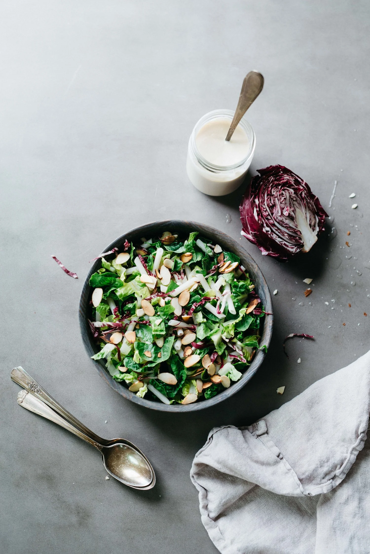 vegan caesar pasta salad