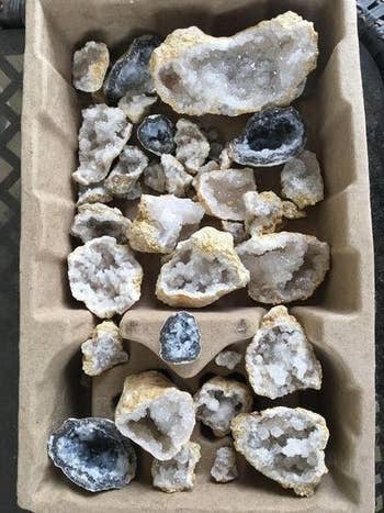 reviewer's opened geodes