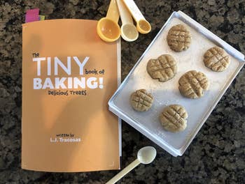 reviewer's iny baking set with cookies
