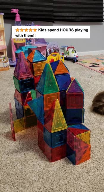 A reviewer's castle made of the titles with text