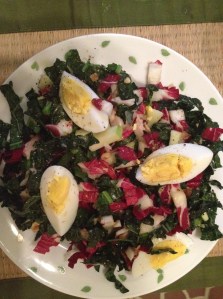Kale, Apple and Trout Salad