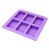 X-Haibei Plain Basic Rectangle Soap Mold Silicone HP Soap Lotion Bar Making Mould Supplies