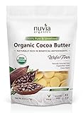 Nuvia Organics Cocoa Butter - 100% USDA Certified Organic, Wafer Form, Non-GMO, Unrefined, Gluten-Free, Food Grade, Edible, Keto, Vegan; 8oz