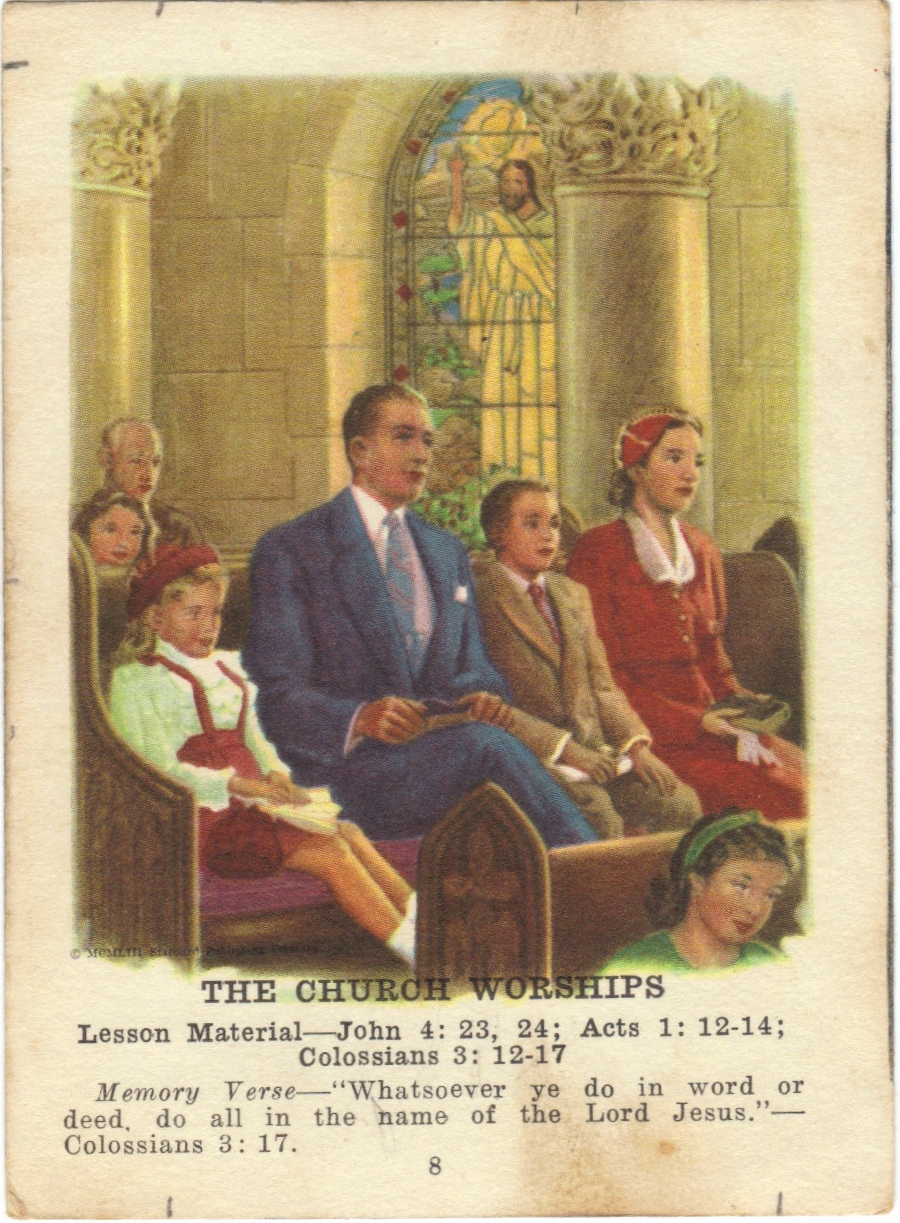 Lesson Card, FF 1958 obverse