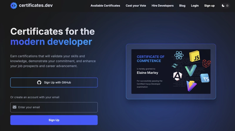 Certificates.dev Link