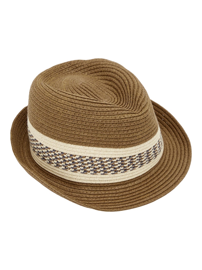 NAME IT NkfFeru straw hat kesähattu Tobacco Brown
