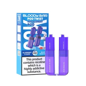 Blueberry BGUM & Blue Razz Ice Bloody Bar Ultra Twist 20K Refill Pods
