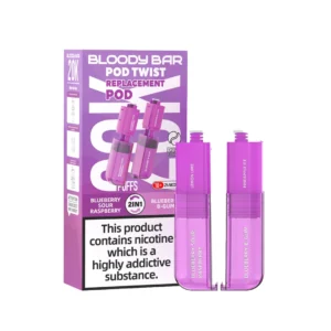 Blueberry Sour Raspberry & Blueberry BGUM Bloody Bar Ultra Twist 20K Refill Pods