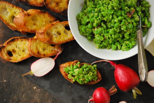 Smashed Summer Pea Spread via Relishing It