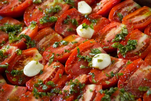 Roasted Tomatoes with Garlic and Herbs | Relishing It