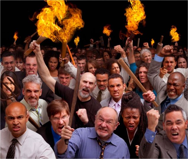 angry mob