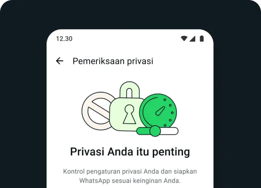 tangkapan layar dari pengaturan privasi whatsapp dengan panduan langkah demi langkah