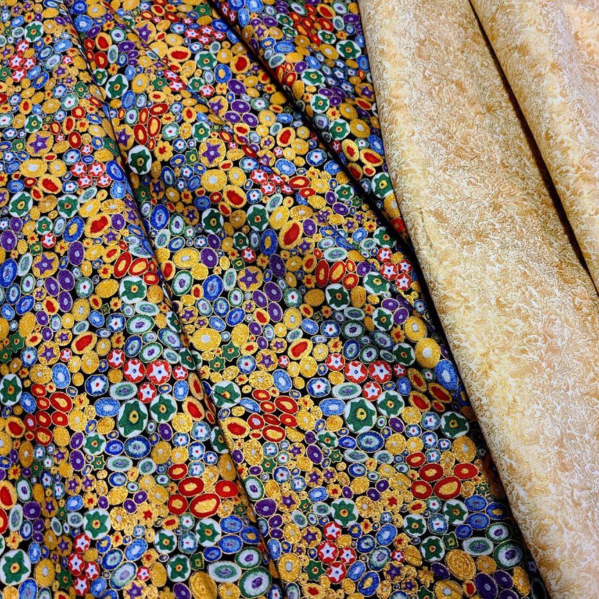 A piece of fabric with the Double Take on it.